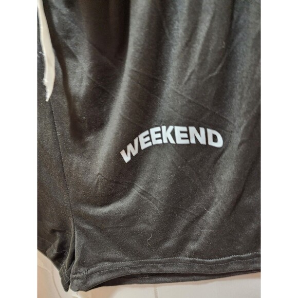 Womens 2 Piece XL Black Pajama Set Weekend T-Shirt & Shorts Sleep Loungewear - Picture 6 of 16